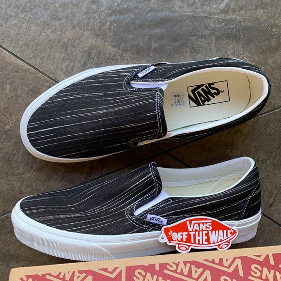 VANS CLASSIC SLIP ON SUITING Black/Stripes Men’s - Picture 13 of 17